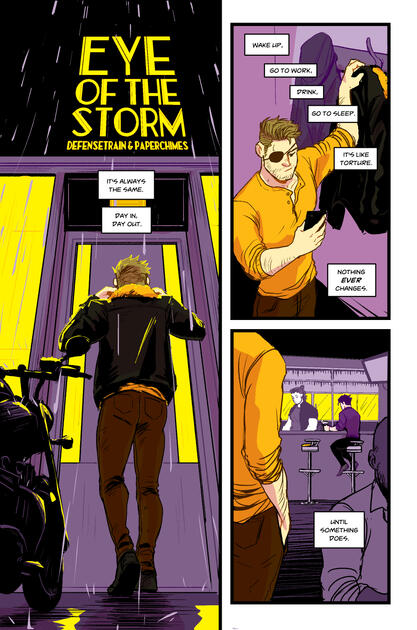 Page of "Eye of The Storm" for the Ambrosia Anthology